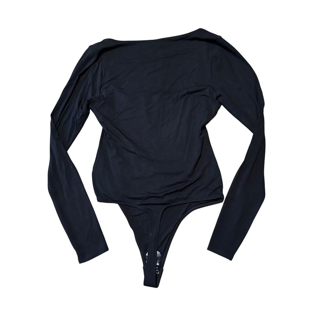 NWT Good American Jersey Thong Bodysuit BLACK Size 3 (large) - Picture 6 of 6